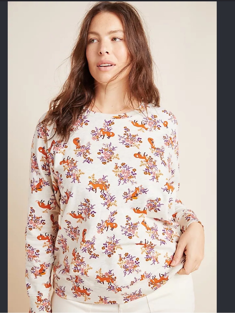 Anthropologie t.la Foxes Sweatshirt